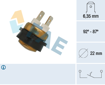 FAE Temperaturkontakt, kølerventilator 36070 for VOLVO RENAULT STANDARD AUTOMOBILE