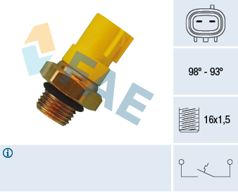 FAE Temperaturkontakt, kølerventilator 36520 for GENERAL MOTORS SUZUKI