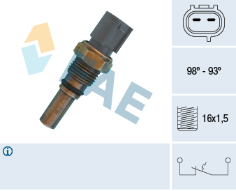 FAE Temperaturkontakt, kølerventilator 36550 for TOYOTA STANDARD AUTOMOBILE