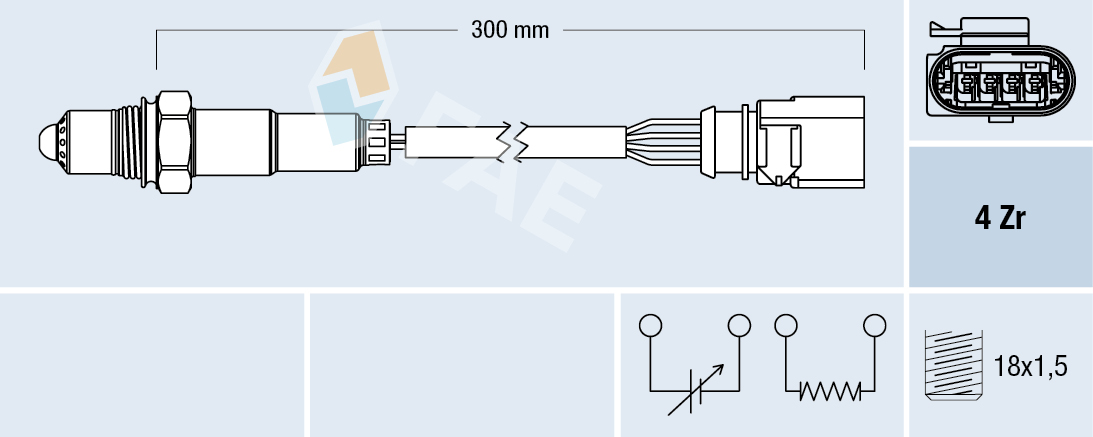 FAE Lambdasonde 77463 for SKODA VW AUDI