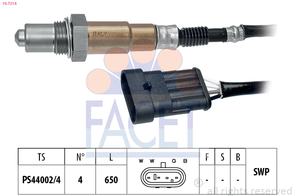 FACET Lambdasonde 107214 for LANCIA FIAT