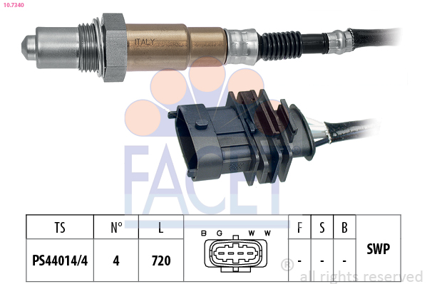 FACET Lambdasonde 107340 for OPEL GENERAL MOTORS