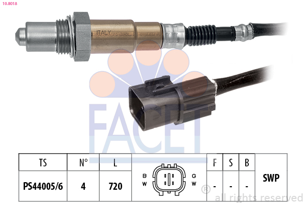 FACET Lambdasonde 108018 for HYUNDAI KIA