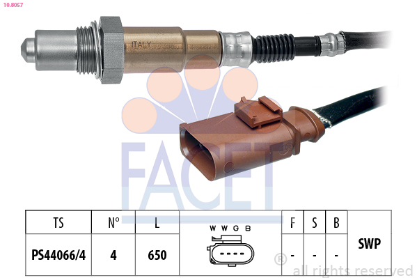 FACET Lambdasonde 108057 for SEAT VW