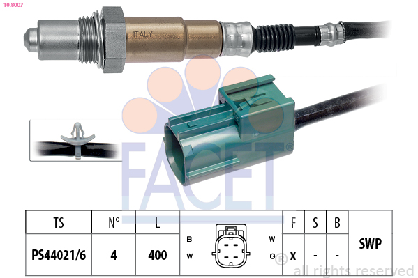 FACET Lambdasonde 108007 for NISSAN INFINITI