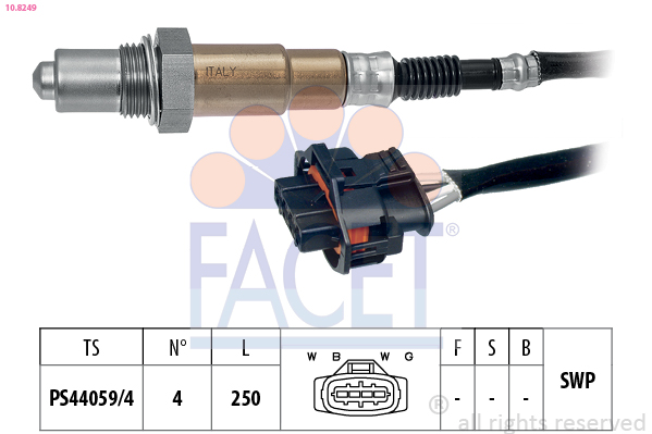FACET Lambdasonde 108249 for OPEL GENERAL MOTORS