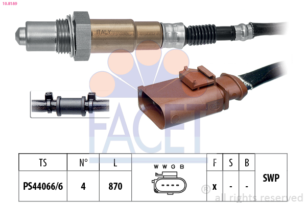 FACET Lambdasonde 108189 for SEAT VW