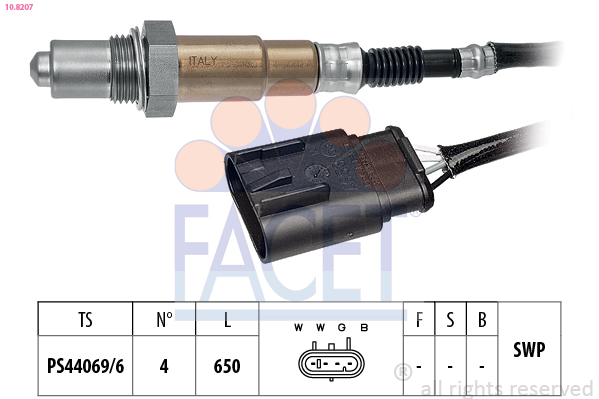 FACET Lambdasonde 108207 for FORD ALFA ROMEO LANCIA