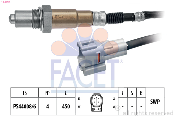 FACET Lambdasonde 108092 for FIAT SUZUKI