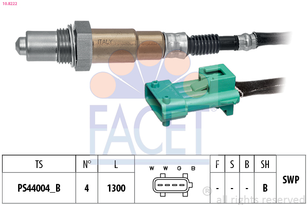 FACET Lambdasonde 108222 for PEUGEOT FIAT LANCIA