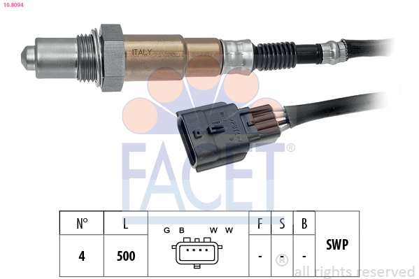 FACET Lambdasonde 108094 for MERCEDES-BENZ NISSAN DACIA