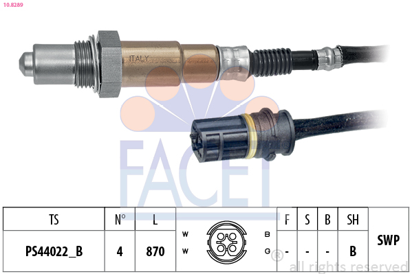 FACET Lambdasonde 108289 for MERCEDES-BENZ