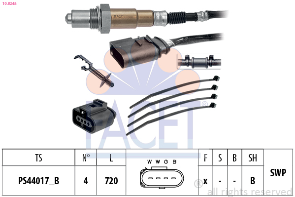 FACET Lambdasonde 108248 for CHEVROLET VW SEAT PORSCHE