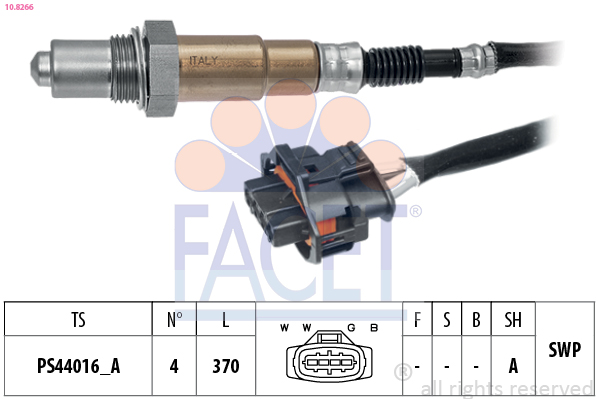 FACET Lambdasonde 108266 for OPEL GENERAL MOTORS VAUXHALL CHEVROLET