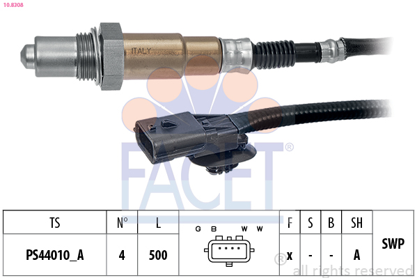 FACET Lambdasonde 108308 for RENAULT