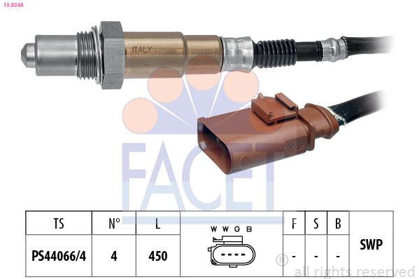 FACET Lambdasonde 108348 for VW SEAT AUDI
