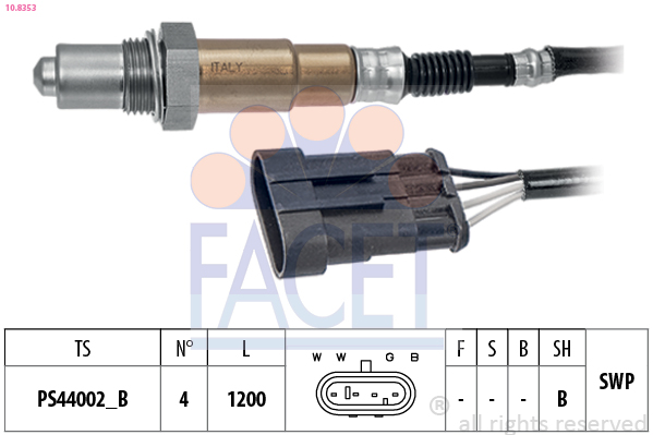 FACET Lambdasonde 108353 for ALFA ROMEO LANCIA FIAT