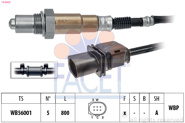 FACET Lambdasonde 108428 for PORSCHE SKODA