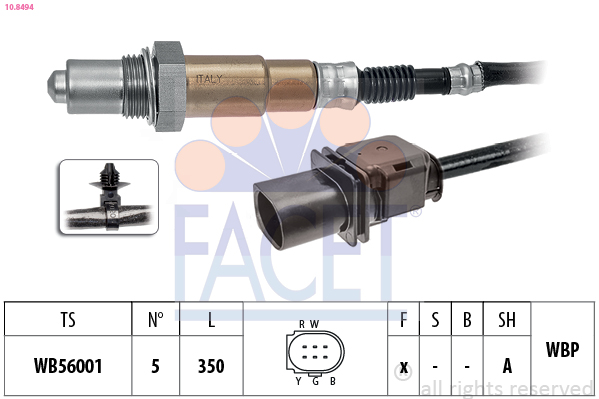 FACET Lambdasonde 108494 for OPEL VAUXHALL GENERAL MOTORS