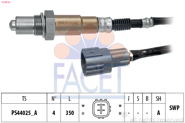 FACET Lambdasonde 108522 for TOYOTA DAIHATSU SUBARU LEXUS