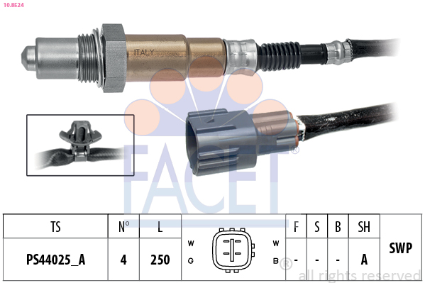 FACET Lambdasonde 108524 for SUBARU TOYOTA LEXUS