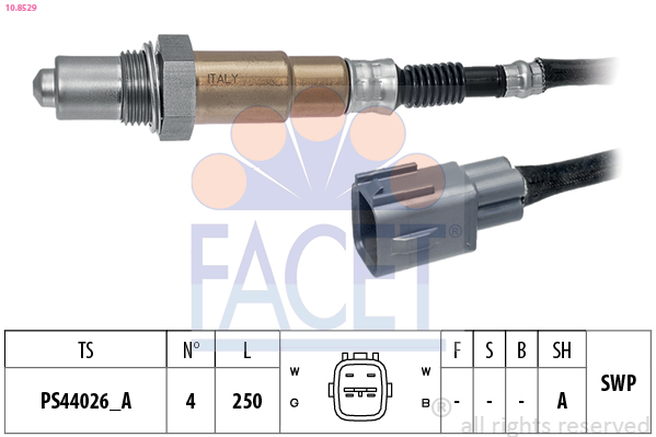 FACET Lambdasonde 108529 for TOYOTA LEXUS