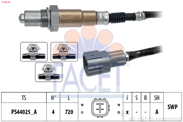 FACET Lambdasonde 108530 for SUBARU TOYOTA LEXUS