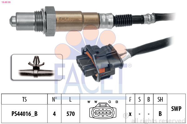 FACET Lambdasonde 108538 for OPEL VAUXHALL