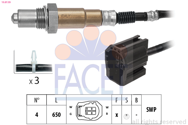 FACET Lambdasonde 108139 for MAZDA