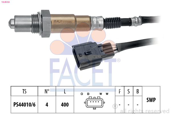 FACET Lambdasonde 108558 for RENAULT DACIA MITSUBISHI