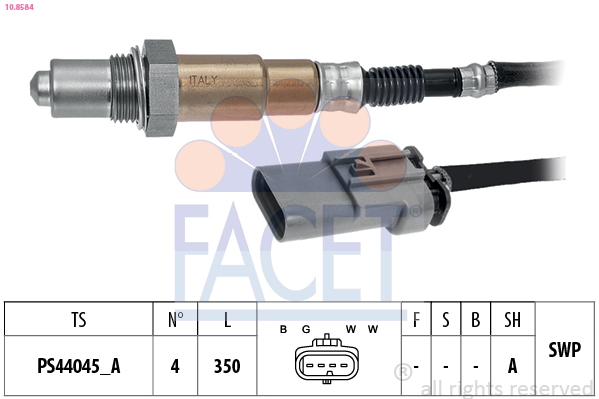 FACET Lambdasonde 108584 for GENERAL MOTORS