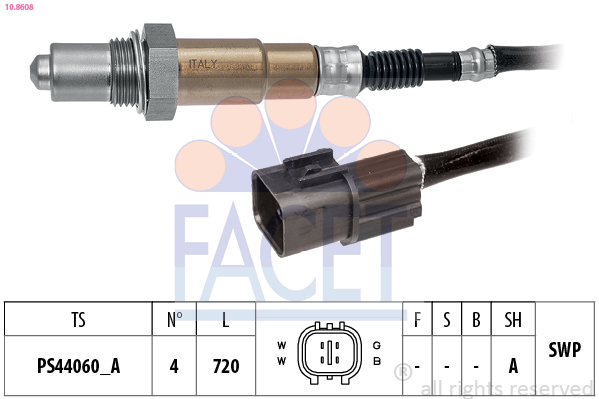 FACET Lambdasonde 108608 for MITSUBISHI