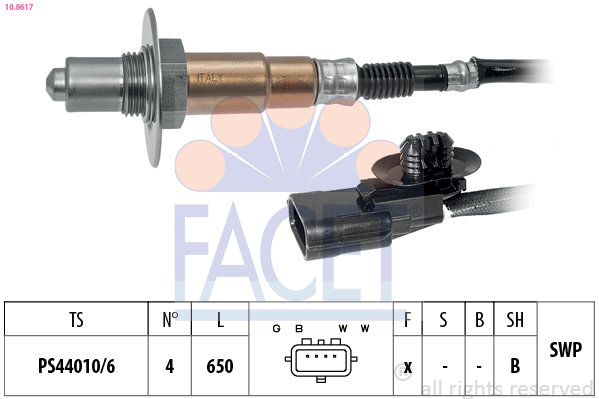 FACET Lambdasonde 108617 for DACIA RENAULT NISSAN