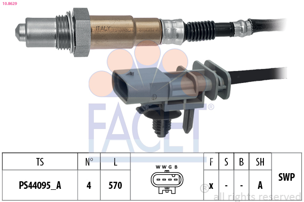 FACET Lambdasonde 108629 for VOLVO