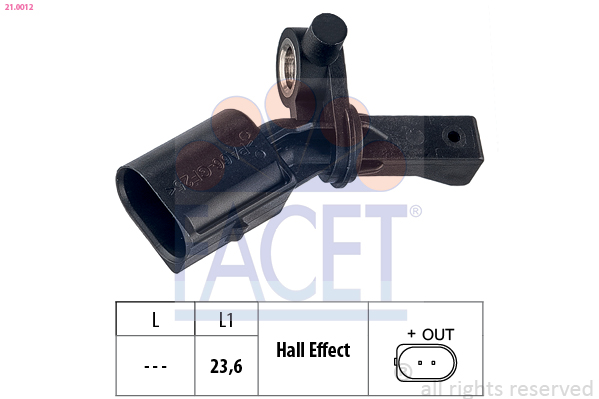 FACET ABS Sensor 210012 for VW