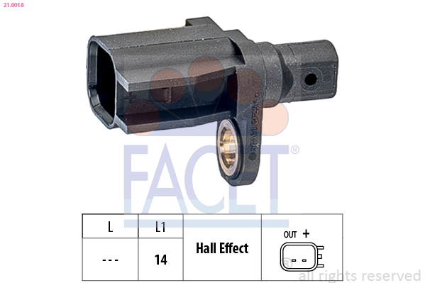FACET ABS Sensor 210018 for FORD VOLVO MAZDA