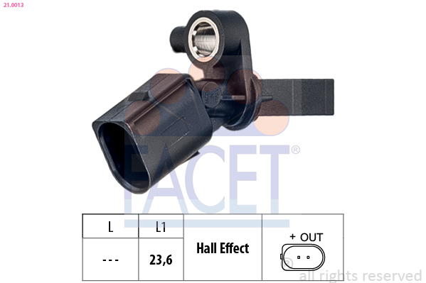 FACET ABS Sensor 210013 for VW
