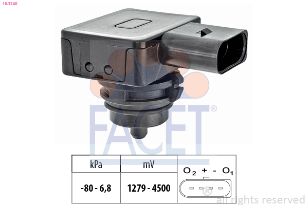 FACET Tryksensor, bremseforstærker 103340 for BMW MERCEDES-BENZ