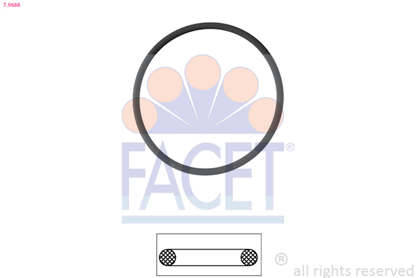 FACET Pakning, termostat 79688 for SKODA