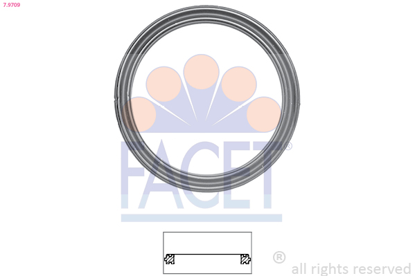 FACET Pakning, termostat 79709 for KIA