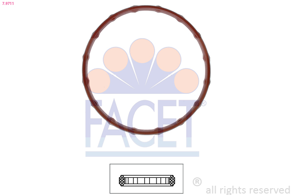 FACET Pakning, termostat 79711 for OPEL GENERAL MOTORS SUZUKI