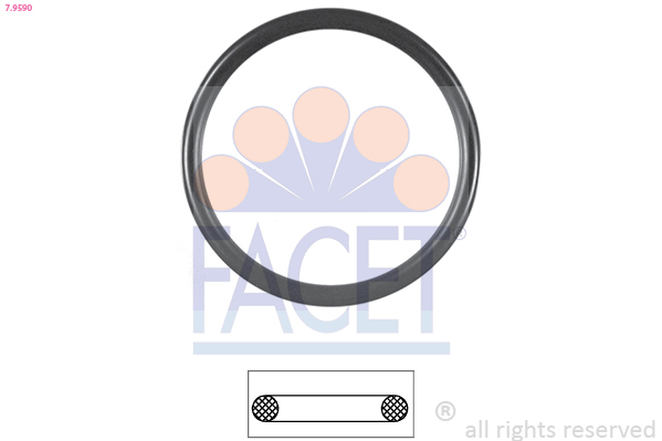 FACET Pakning, termostat 79590 for FORD SKODA VW DODGE MITSUBISHI