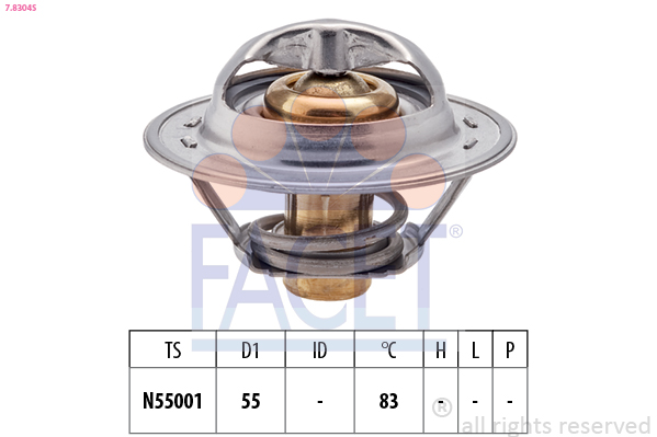 FACET Termostat, kølemiddel 78304s for CITROËN FIAT