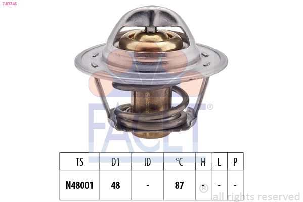 FACET Termostat, kølemiddel 78374s for DAEWOO