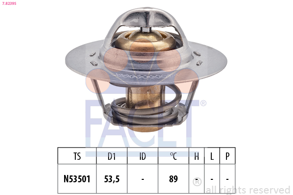 FACET Termostat, kølemiddel 78239s for PEUGEOT VOLVO OPEL GENERAL MOTORS CITROËN LANCIA FIAT RENAULT