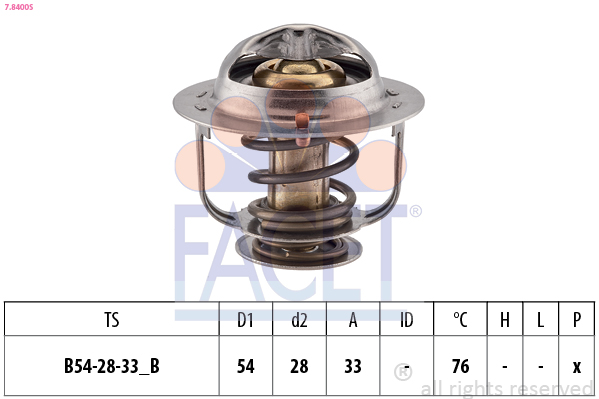 FACET Termostat, kølemiddel 78400s for FORD NISSAN