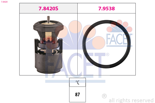 FACET Termostat, kølemiddel 78420 for VW CUPRA