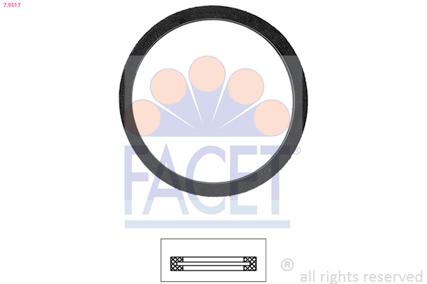 FACET Pakning, termostat 79517 for LANCIA