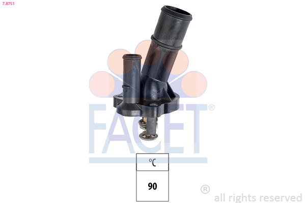 FACET Termostat, kølemiddel 78751 for FORD VOLVO FORD USA