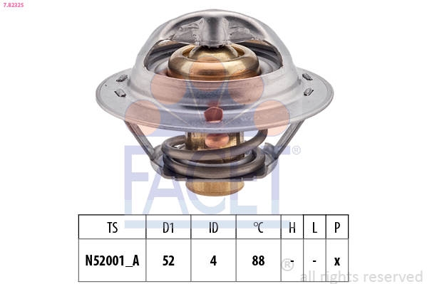 FACET Termostat, kølemiddel 78232s for HYUNDAI KIA